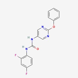 molecular formula C17H12F2N4O2 B2672810 1-(2,4-Difluorophenyl)-3-(2-phenoxypyrimidin-5-yl)urea CAS No. 1396857-96-7
