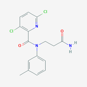 molecular formula C16H15Cl2N3O2 B2672815 3-[1-(3,6-dichloropyridin-2-yl)-N-(3-methylphenyl)formamido]propanamide CAS No. 1281010-47-6