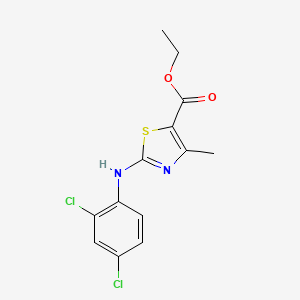 molecular formula C13H12Cl2N2O2S B2672817 乙酸2-[(2,4-二氯苯基)氨基]-4-甲基-1,3-噻唑-5-羧酸酯 CAS No. 500194-61-6