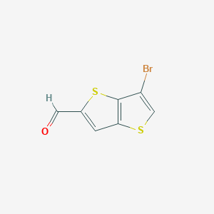 molecular formula C7H3BrOS2 B2672821 3-Bromothieno[3,2-b]thiophene-5-carbaldehyde CAS No. 2248318-44-5