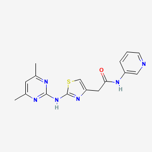 2-(2-((4,6-dimethylpyrimidin-2-yl)amino)thiazol-4-yl)-N-(pyridin-3-yl)acetamide