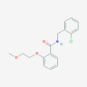 molecular formula C17H18ClNO3 B267283 N-(2-chlorobenzyl)-2-(2-methoxyethoxy)benzamide 