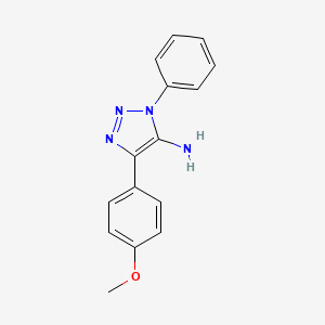 molecular formula C15H14N4O B2672831 1H-1,2,3-Triazol-5-amine, 4-(4-methoxyphenyl)-1-phenyl- CAS No. 126158-47-2