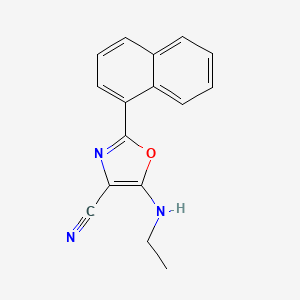 molecular formula C16H13N3O B2672838 5-(Ethylamino)-2-naphthalen-1-yl-1,3-oxazole-4-carbonitrile CAS No. 712282-24-1