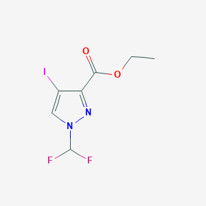 molecular formula C7H7F2IN2O2 B2672847 ethyl 1-(difluoromethyl)-4-iodo-1H-pyrazole-3-carboxylate CAS No. 1856085-84-1