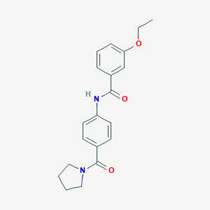 molecular formula C20H22N2O3 B267285 3-ethoxy-N-[4-(1-pyrrolidinylcarbonyl)phenyl]benzamide 