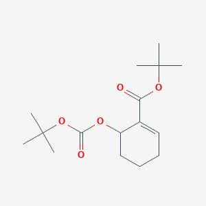 molecular formula C16H26O5 B2672857 Tert-butyl 6-[(2-methylpropan-2-yl)oxycarbonyloxy]cyclohexene-1-carboxylate CAS No. 1709876-63-0