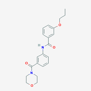 molecular formula C21H24N2O4 B267287 N-[3-(4-morpholinylcarbonyl)phenyl]-3-propoxybenzamide 
