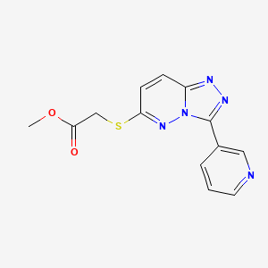Methyl 2-[(3-pyridin-3-yl-[1,2,4]triazolo[4,3-b]pyridazin-6-yl)sulfanyl]acetate