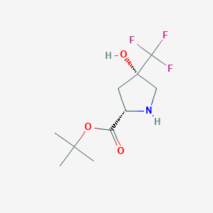 Tert-butyl (2S,4S)-4-hydroxy-4-(trifluoromethyl)pyrrolidine-2-carboxylate