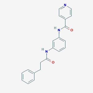 molecular formula C21H19N3O2 B267288 N-{3-[(3-phenylpropanoyl)amino]phenyl}isonicotinamide 