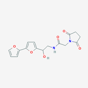 2-(2,5-Dioxopyrrolidin-1-yl)-N-[2-[5-(furan-2-yl)furan-2-yl]-2-hydroxyethyl]acetamide