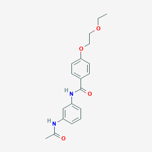 molecular formula C19H22N2O4 B267289 N-[3-(acetylamino)phenyl]-4-(2-ethoxyethoxy)benzamide 