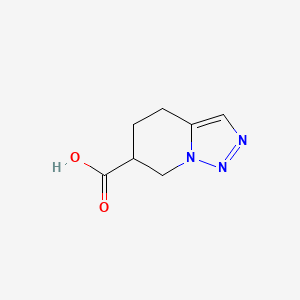 molecular formula C7H9N3O2 B2672890 4,5,6,7-Tetrahydro-[1,2,3]triazolo[1,5-a]pyridine-6-carboxylic acid CAS No. 1546503-33-6