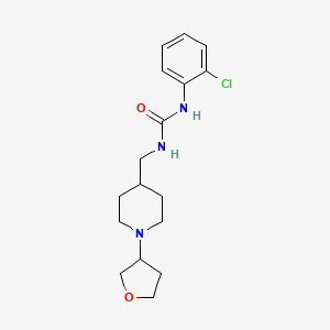 molecular formula C17H24ClN3O2 B2672891 3-(2-Chlorophenyl)-1-{[1-(oxolan-3-yl)piperidin-4-yl]methyl}urea CAS No. 2097914-10-6