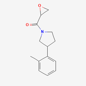 molecular formula C14H17NO2 B2672896 [3-(2-Methylphenyl)pyrrolidin-1-yl]-(oxiran-2-yl)methanone CAS No. 2411247-70-4