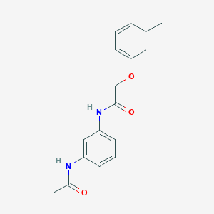 molecular formula C17H18N2O3 B267290 N-[3-(acetylamino)phenyl]-2-(3-methylphenoxy)acetamide 