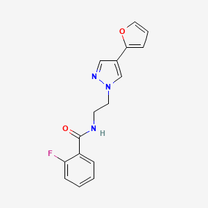 2-fluoro-N-(2-(4-(furan-2-yl)-1H-pyrazol-1-yl)ethyl)benzamide
