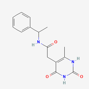 molecular formula C15H17N3O3 B2672905 2-(6-methyl-2,4-dioxo-1,2,3,4-tetrahydropyrimidin-5-yl)-N-(1-phenylethyl)acetamide CAS No. 1172528-24-3