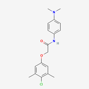 molecular formula C18H21ClN2O2 B2672907 2-(4-chloro-3,5-dimethylphenoxy)-N-[4-(dimethylamino)phenyl]acetamide CAS No. 304672-24-0