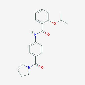 molecular formula C21H24N2O3 B267291 2-isopropoxy-N-[4-(1-pyrrolidinylcarbonyl)phenyl]benzamide 