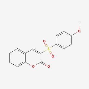molecular formula C16H12O5S B2672924 3-(4-甲氧基苯基)磺酰咯色啉-2-酮 CAS No. 904449-34-9