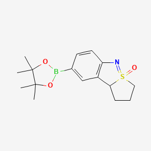 11-(4,4,5,5-Tetramethyl-1,3,2-dioxaborolan-2-yl)-6lambda6-thia-7-azatricyclo[6.4.0.02,6]dodeca-1(8),6,9,11-tetraene 6-oxide