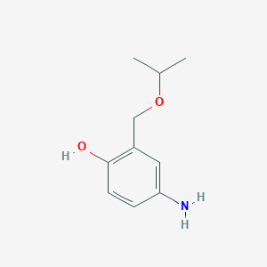 molecular formula C10H15NO2 B2672926 4-Amino-2-[(propan-2-yloxy)methyl]phenol CAS No. 134380-60-2
