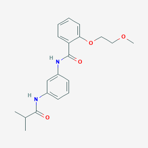 molecular formula C20H24N2O4 B267293 N-[3-(isobutyrylamino)phenyl]-2-(2-methoxyethoxy)benzamide 