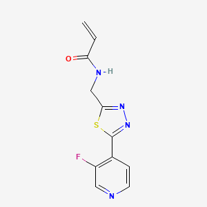 N-{[5-(3-fluoropyridin-4-yl)-1,3,4-thiadiazol-2-yl]methyl}prop-2-enamide