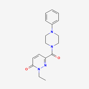 molecular formula C17H20N4O2 B2672934 2-ethyl-6-(4-phenylpiperazine-1-carbonyl)pyridazin-3(2H)-one CAS No. 1049525-39-4