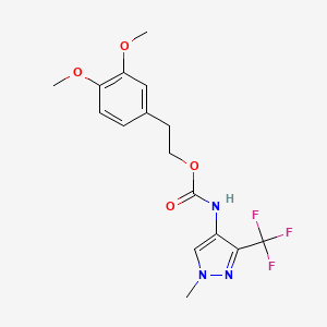 3,4-dimethoxyphenethyl N-[1-methyl-3-(trifluoromethyl)-1H-pyrazol-4-yl]carbamate