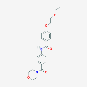 molecular formula C22H26N2O5 B267294 4-(2-ethoxyethoxy)-N-[4-(4-morpholinylcarbonyl)phenyl]benzamide 