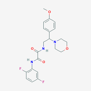 molecular formula C21H23F2N3O4 B2672944 N1-(2,5-difluorophenyl)-N2-(2-(4-methoxyphenyl)-2-morpholinoethyl)oxalamide CAS No. 941871-56-3