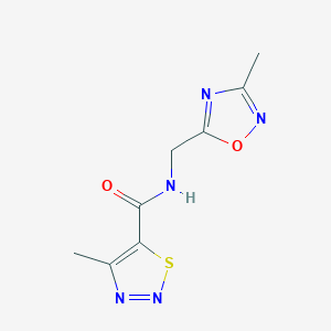 4-methyl-N-((3-methyl-1,2,4-oxadiazol-5-yl)methyl)-1,2,3-thiadiazole-5-carboxamide