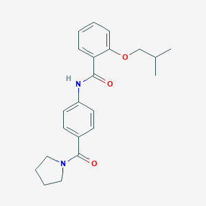 molecular formula C22H26N2O3 B267295 2-isobutoxy-N-[4-(1-pyrrolidinylcarbonyl)phenyl]benzamide 