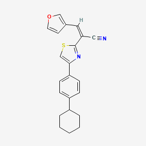 (Z)-2-(4-(4-cyclohexylphenyl)thiazol-2-yl)-3-(furan-3-yl)acrylonitrile