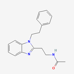 molecular formula C19H21N3O B2672953 N-[2-(1-phenethylbenzimidazol-2-yl)ethyl]acetamide CAS No. 696600-18-7