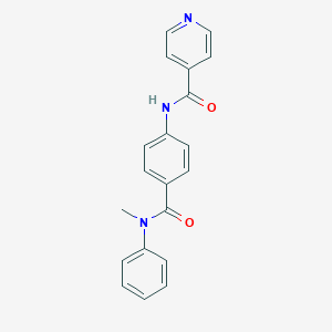 molecular formula C20H17N3O2 B267296 N-{4-[(methylanilino)carbonyl]phenyl}isonicotinamide 