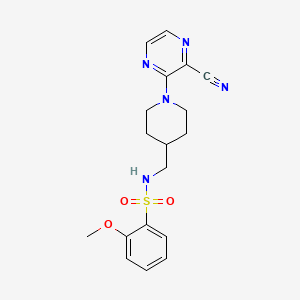 N-((1-(3-cyanopyrazin-2-yl)piperidin-4-yl)methyl)-2-methoxybenzenesulfonamide