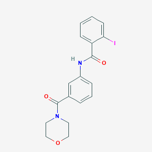 molecular formula C18H17IN2O3 B267297 2-iodo-N-[3-(4-morpholinylcarbonyl)phenyl]benzamide 