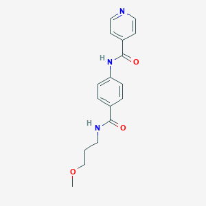 molecular formula C17H19N3O3 B267298 N-(4-{[(3-methoxypropyl)amino]carbonyl}phenyl)isonicotinamide 