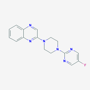 molecular formula C16H15FN6 B2672989 2-[4-(5-Fluoropyrimidin-2-yl)piperazin-1-yl]quinoxaline CAS No. 2415540-91-7