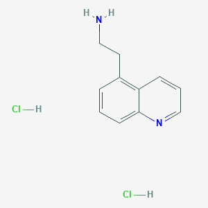 molecular formula C11H14Cl2N2 B2672995 2-(Quinolin-5-yl)ethan-1-amine dihydrochloride CAS No. 2225147-05-5