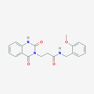 molecular formula C19H19N3O4 B2672996 3-(2,4-dioxo-1H-quinazolin-3-yl)-N-[(2-methoxyphenyl)methyl]propanamide CAS No. 896356-25-5