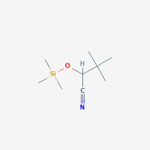 molecular formula C9H19NOSi B2672997 3,3-Dimethyl-2-[(trimethylsilyl)oxy]butanenitrile CAS No. 88522-73-0