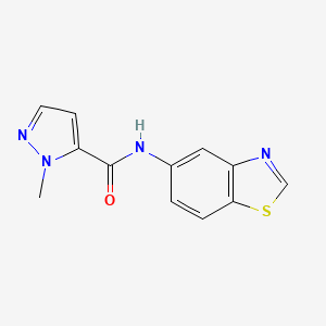 molecular formula C12H10N4OS B2673000 N-(苯并[d]噻唑-5-基)-1-甲基-1H-吡唑-5-甲酰胺 CAS No. 1172806-02-8