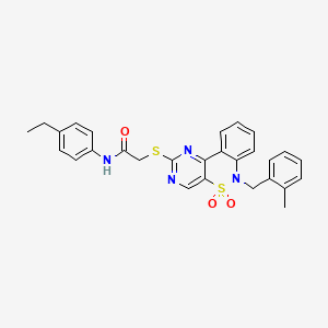 N-(4-ethylphenyl)-2-{[6-(2-methylbenzyl)-5,5-dioxido-6H-pyrimido[5,4-c][2,1]benzothiazin-2-yl]thio}acetamide
