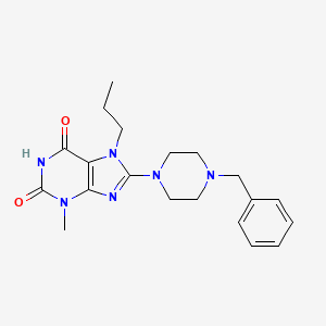 8-(4-Benzylpiperazin-1-yl)-3-methyl-7-propylpurine-2,6-dione