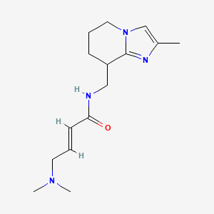 molecular formula C15H24N4O B2673017 (E)-4-(Dimethylamino)-N-[(2-methyl-5,6,7,8-tetrahydroimidazo[1,2-a]pyridin-8-yl)methyl]but-2-enamide CAS No. 2411332-65-3